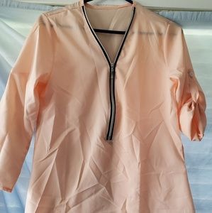 Zip Front Blouse